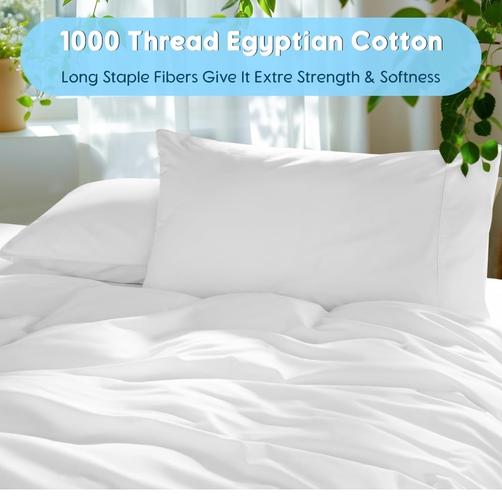 Luxury White Egyptian Cotton Bedding Set